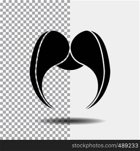moustache, Hipster, movember, male, men Glyph Icon on Transparent Background. Black Icon. Vector EPS10 Abstract Template background