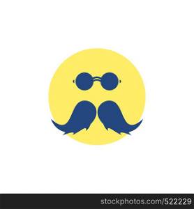 moustache, Hipster, movember, male, men Glyph Icon.. Vector EPS10 Abstract Template background