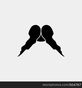 moustache, Hipster, movember, male, men Glyph Icon. Vector isolated illustration. Vector EPS10 Abstract Template background