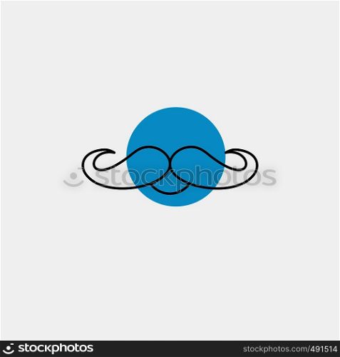 moustache, Hipster, movember, male, men Line Icon. Vector EPS10 Abstract Template background