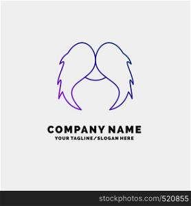 moustache, Hipster, movember, male, men Purple Business Logo Template. Place for Tagline. Vector EPS10 Abstract Template background