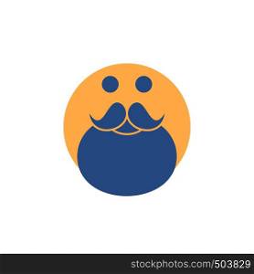 moustache, Hipster, movember, santa, Beared Glyph Icon.. Vector EPS10 Abstract Template background