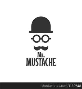 Moustache icon graphic design template vector isolated
