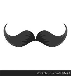 Moustache icon in monochrome style isolated on white background vector illustration. Moustache icon monochrome