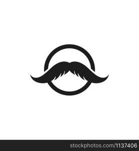 Moustache logo template vector icon