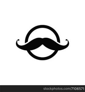 Moustache logo template vector icon