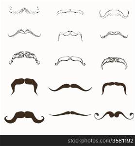 moustache Vector Set
