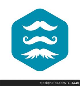 Moustaches icon in simple style on a white background vector illustration. Moustaches icon in simple style