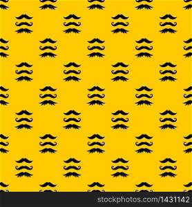 Moustaches pattern seamless vector repeat geometric yellow for any design. Moustaches pattern vector