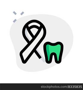 Mouth cancer may decay you teeth isolated on a white background