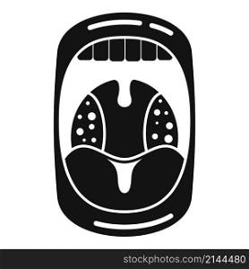 Mouth disease icon simple vector. Bacterial anatomy. Ent inflammation. Mouth disease icon simple vector. Bacterial anatomy