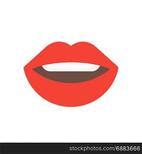 mouth, icon on isolated background,