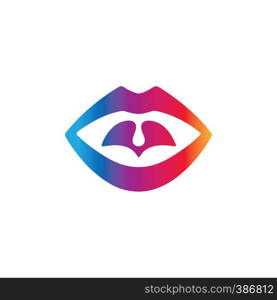 mouth icon vector logo template