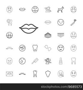 Mouth icons Royalty Free Vector Image