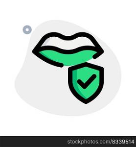 Mouth protected from other infectious elements layout