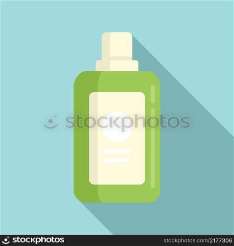 Mouthwash bottle icon flat vector. Tooth wash. Oral mint. Mouthwash bottle icon flat vector. Tooth wash