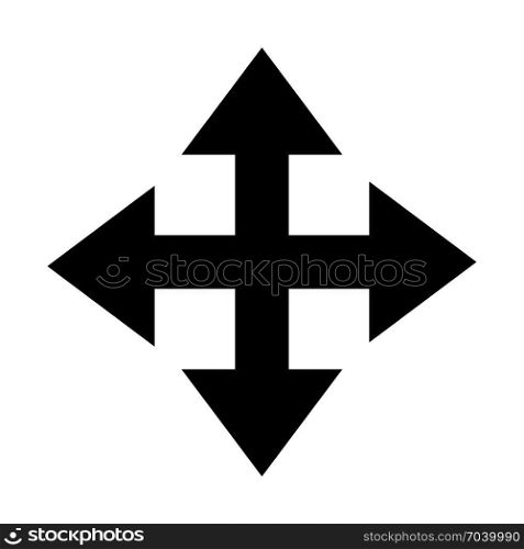 move arrow on white background, icon on isolated background