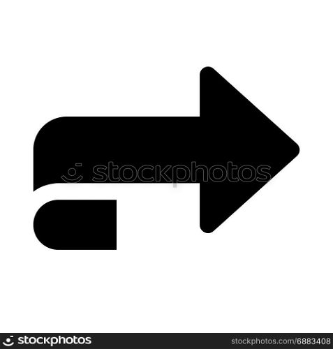 move forward, icon on isolated background