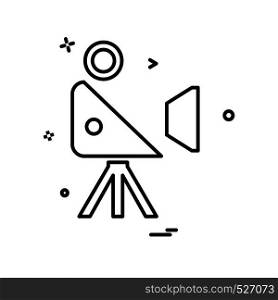 Movie camera icon design vector