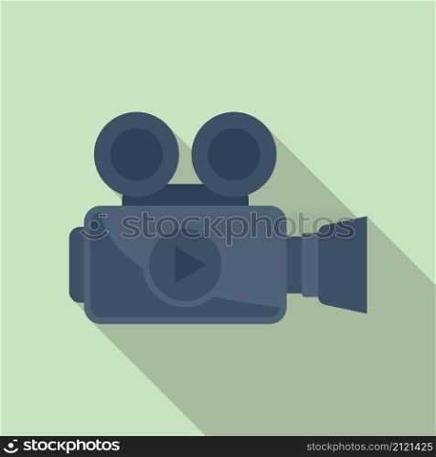 Movie camera icon flat vector. Film projector. Cinema video. Movie camera icon flat vector. Film projector
