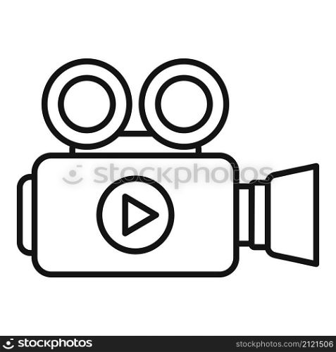 Movie camera icon outline vector. Film projector. Cinema video. Movie camera icon outline vector. Film projector