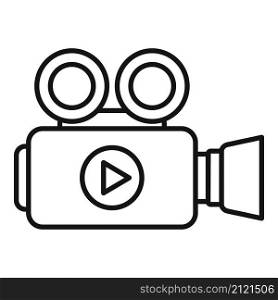 Movie camera icon outline vector. Film projector. Cinema video. Movie camera icon outline vector. Film projector