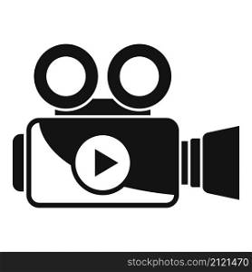 Movie camera icon simple vector. Film projector. Cinema video. Movie camera icon simple vector. Film projector