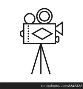 Movie camera icon. Vintage design. Vector illustration. stock image. EPS 10.. Movie camera icon. Vintage design. Vector illustration. stock image. 