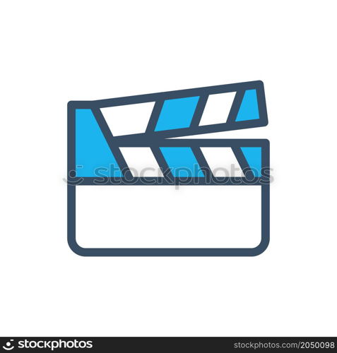 movie clapper icon vector flat design