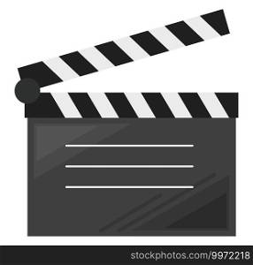Movie clapper, illustration, vector on white background