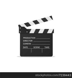 Movie clapper isolated on white background. Open clapperboard. Vector EPS 10. Movie clapper isolated on white background. Open clapperboard Vector EPS 10