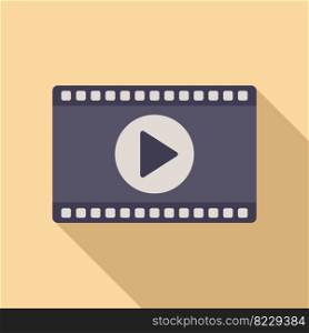 Movie clip icon flat vector. Video montage. Motion edit. Movie clip icon flat vector. Video montage