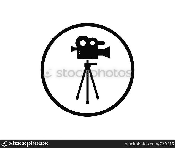 movie,film recorder logo icon of industry film vector illustration design