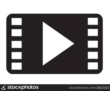 Movie icon trendy flat style isolated on white background, Video icon. video play icon on white background. flat style.