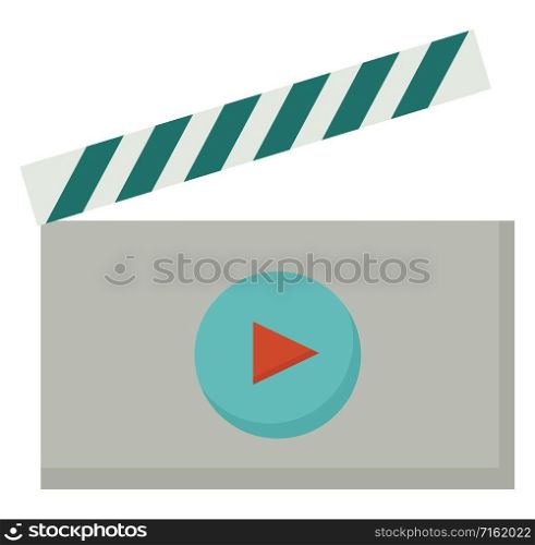 Movie, illustration, vector on white background.
