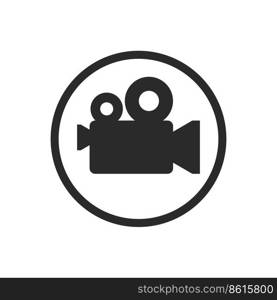 Movie recorder icon vector flat design template