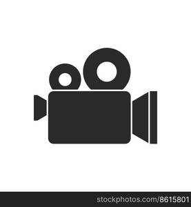 Movie recorder icon vector flat design template