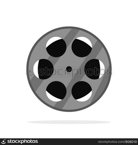 movie reel in flat style with shadow, vector. movie reel in flat style with shadow