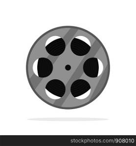 movie reel in flat style with shadow, vector. movie reel in flat style with shadow
