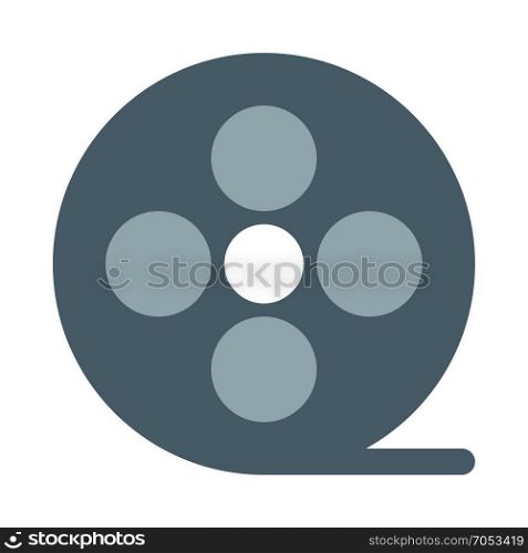 movie roll on isolated background