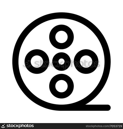 movie roll on isolated background