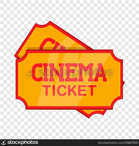 Movie ticket icon in cartoon style isolated on background for any web design . Movie ticket icon, cartoon style