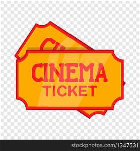Movie ticket icon in cartoon style isolated on background for any web design . Movie ticket icon, cartoon style