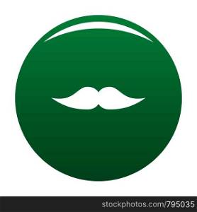 Movie whiskers icon. Simple illustration of movie whiskers vector icon for any design green. Movie whiskers icon vector green