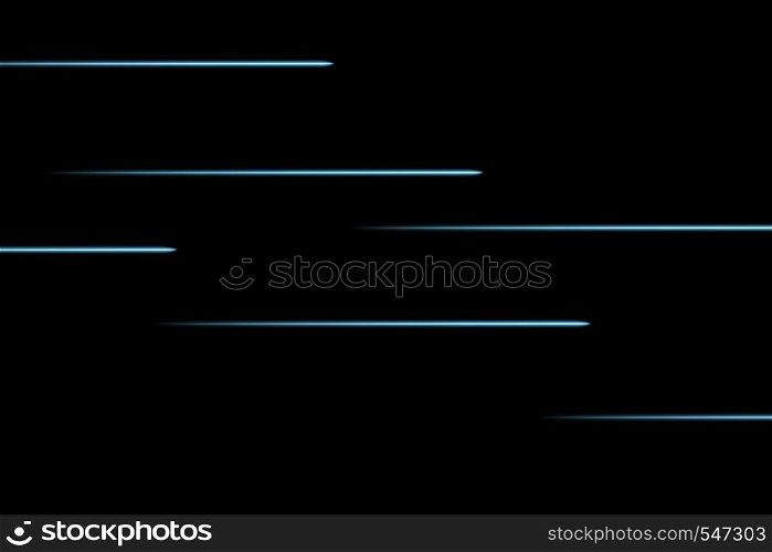 Moving abstract neon lines in space. Abstract blue neon lines in space on dark isolated background. Vector light effect.. Moving abstract neon lines in space. Abstract blue neon lines in space on dark isolated background. Vector light effect