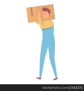 Moving box icon cartoon vector. House move. Home furniture. Moving box icon cartoon vector. House move