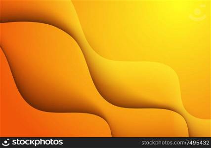 Moving colorful abstract background. Design Template for poster and cover. Vector Illustration. Orange wave and shadow. Moving colorful abstract background. Vector Illustration. Design Template.