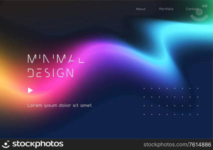 Moving colorful abstract background. Dynamic neon Effect. Vector Illustration. Design Template for poster and cover.. Moving colorful abstract background. Dynamic neon Effect. Design Template for poster and cover.