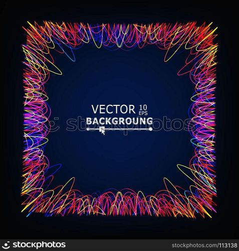 Moving Colorful Lines. Glowing Abstract Vector Background. Composition With Place For Text. Moving Colorful Lines. Glowing Abstract Vector Background.
