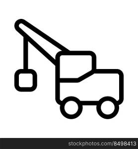 Moving goods via construction vehicles.